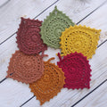 Crochet Leaf Coasters w/ Knot Okay Club