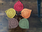 Crochet Leaf Coasters w/ Knot Okay Club